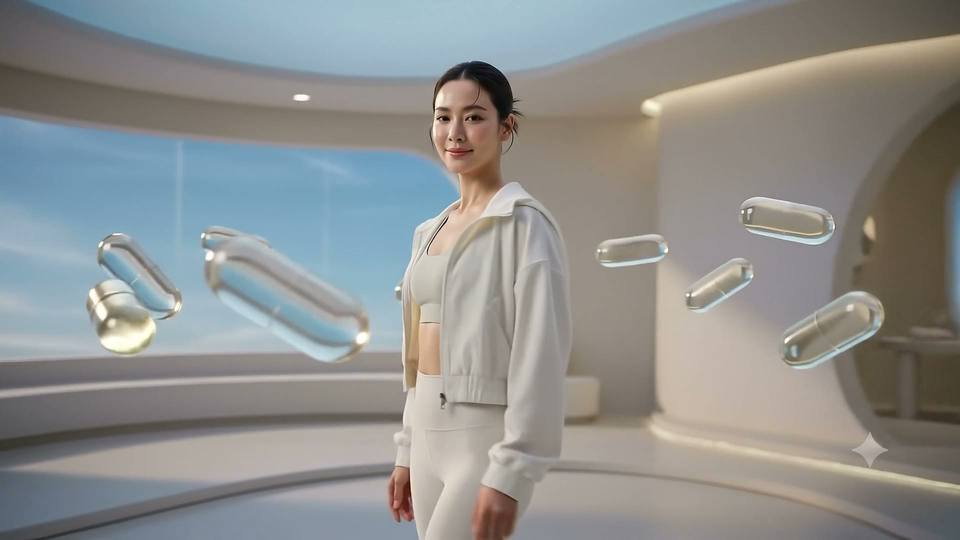 Woman in a calm wellness studio